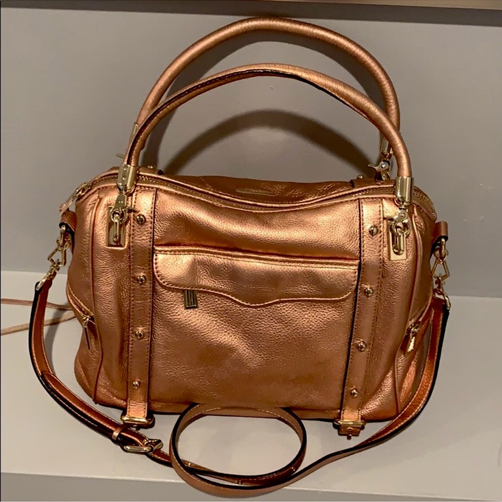 STUNNING Rose Gold Leather Rebecca Minkoff Bag ✨👜